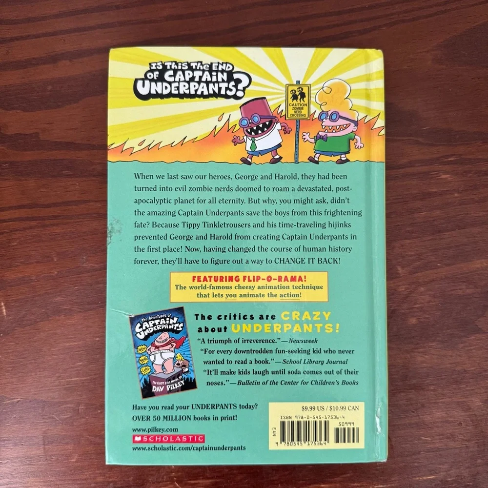 2 Captain Underpants hardcover books by Dav Pilkey. Tyrannical Revolting Revenge